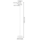 Gram 44" Modern Minimalist Indoor/Outdoor Iron Pleated Shade Rechargeable/Cordless Dimmable Integrated LED Floor Lamp