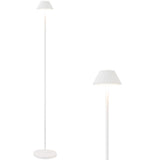 Gram 44" Modern Minimalist Indoor/Outdoor Iron Pleated Shade Rechargeable/Cordless Dimmable Integrated LED Floor Lamp