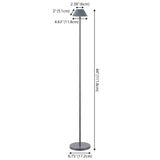 Gram 44" Modern Minimalist Indoor/Outdoor Iron Pleated Shade Rechargeable/Cordless Dimmable Integrated LED Floor Lamp