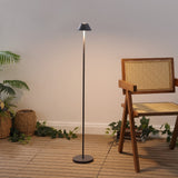 Gram 44" Modern Minimalist Indoor/Outdoor Iron Pleated Shade Rechargeable/Cordless Dimmable Integrated LED Floor Lamp