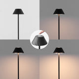 Gram 44" Modern Minimalist Indoor/Outdoor Iron Pleated Shade Rechargeable/Cordless Dimmable Integrated LED Floor Lamp