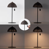 Ardath 12.75" Modern Coastal Indoor/Outdoor Wicker Shade Rechargeable/Cordless Dimmable Integrated LED Table Lamp Set 2