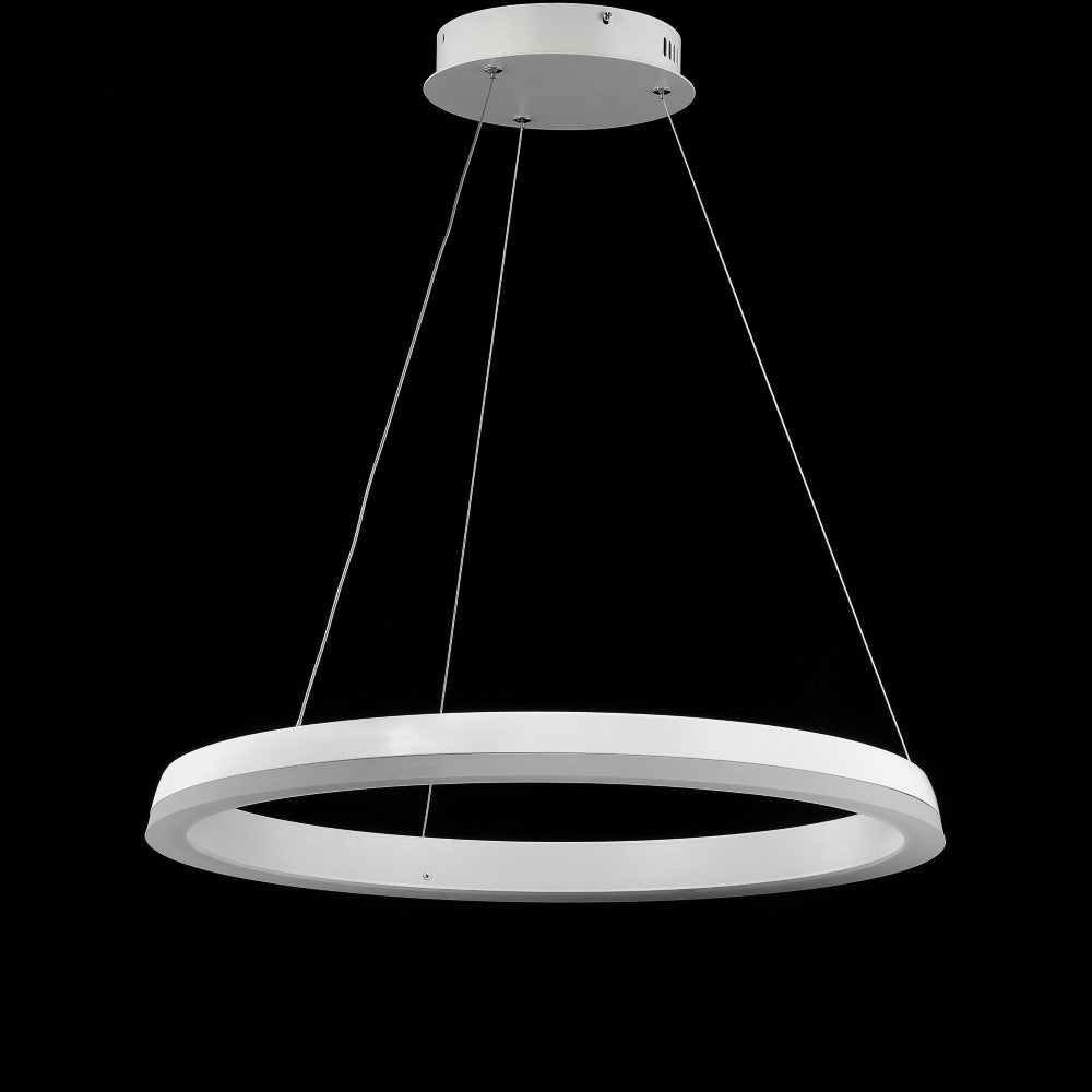 Tina Modern Contemporary Aluminum Integrated LED Hoop Pendant