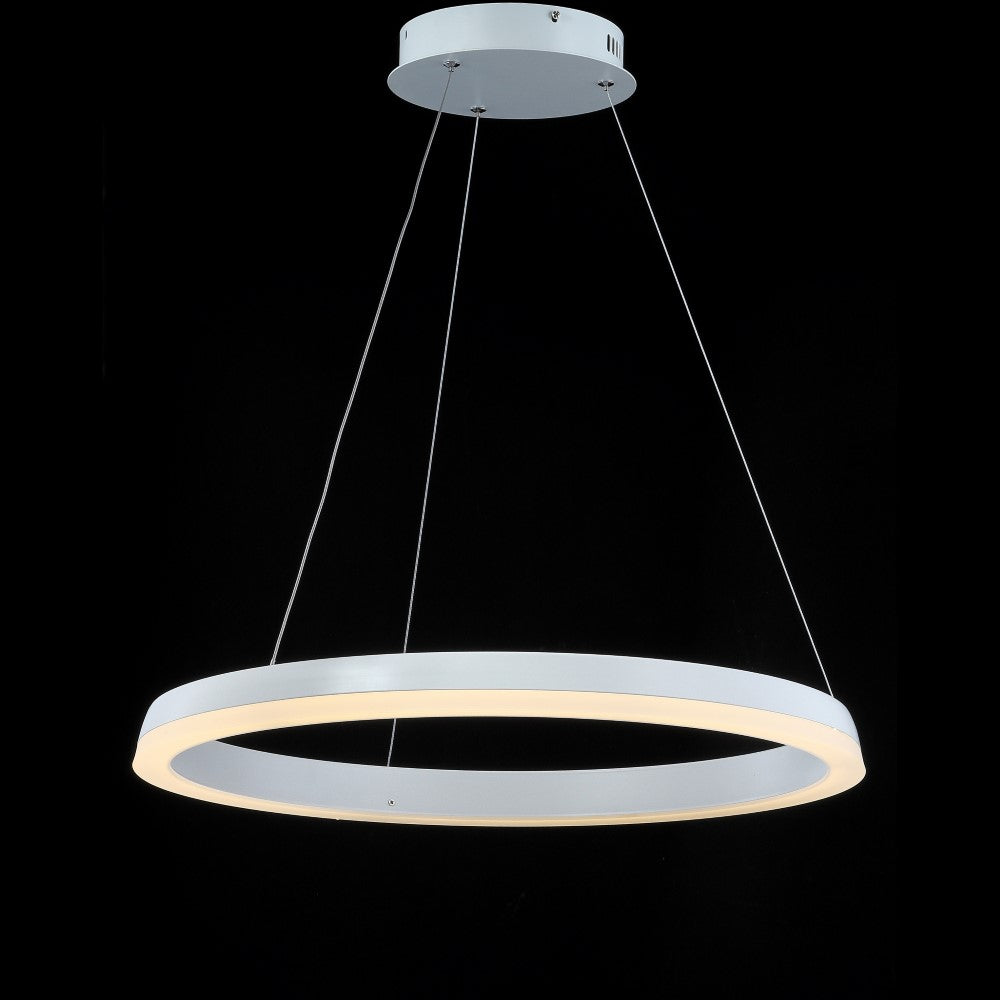 Tina Modern Contemporary Aluminum Integrated LED Hoop Pendant