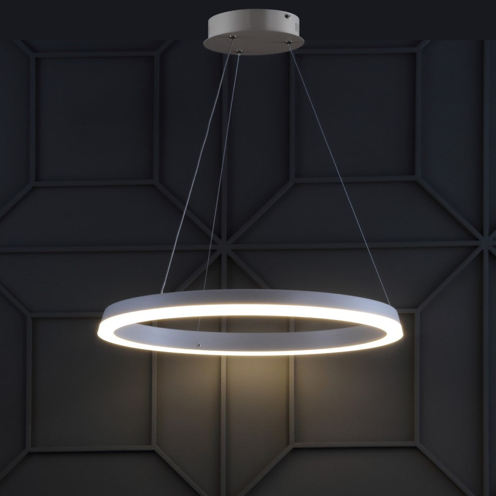 Tina Modern Contemporary Aluminum Integrated LED Hoop Pendant