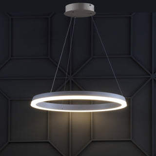 Tina Modern Contemporary Aluminum Integrated LED Hoop Pendant