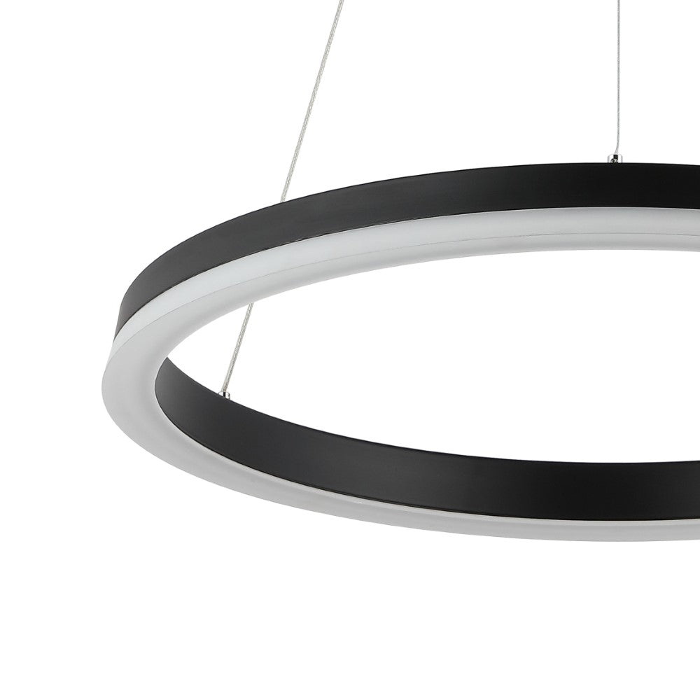 Tina Modern Contemporary Aluminum Integrated LED Hoop Pendant