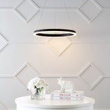 Tina Modern Contemporary Aluminum Integrated LED Hoop Pendant