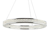Ryan 24.7" Round Integrated LED Crystal/Metal Pendant