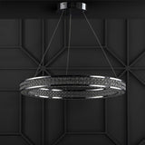 Ryan 24.7" Round Integrated LED Crystal/Metal Pendant