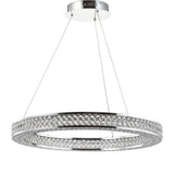 Ryan 24.7" Round Integrated LED Crystal/Metal Pendant