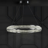 Ryan 24.7" Round Integrated LED Crystal/Metal Pendant