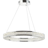 Ryan 24.7" Round Integrated LED Crystal/Metal Pendant