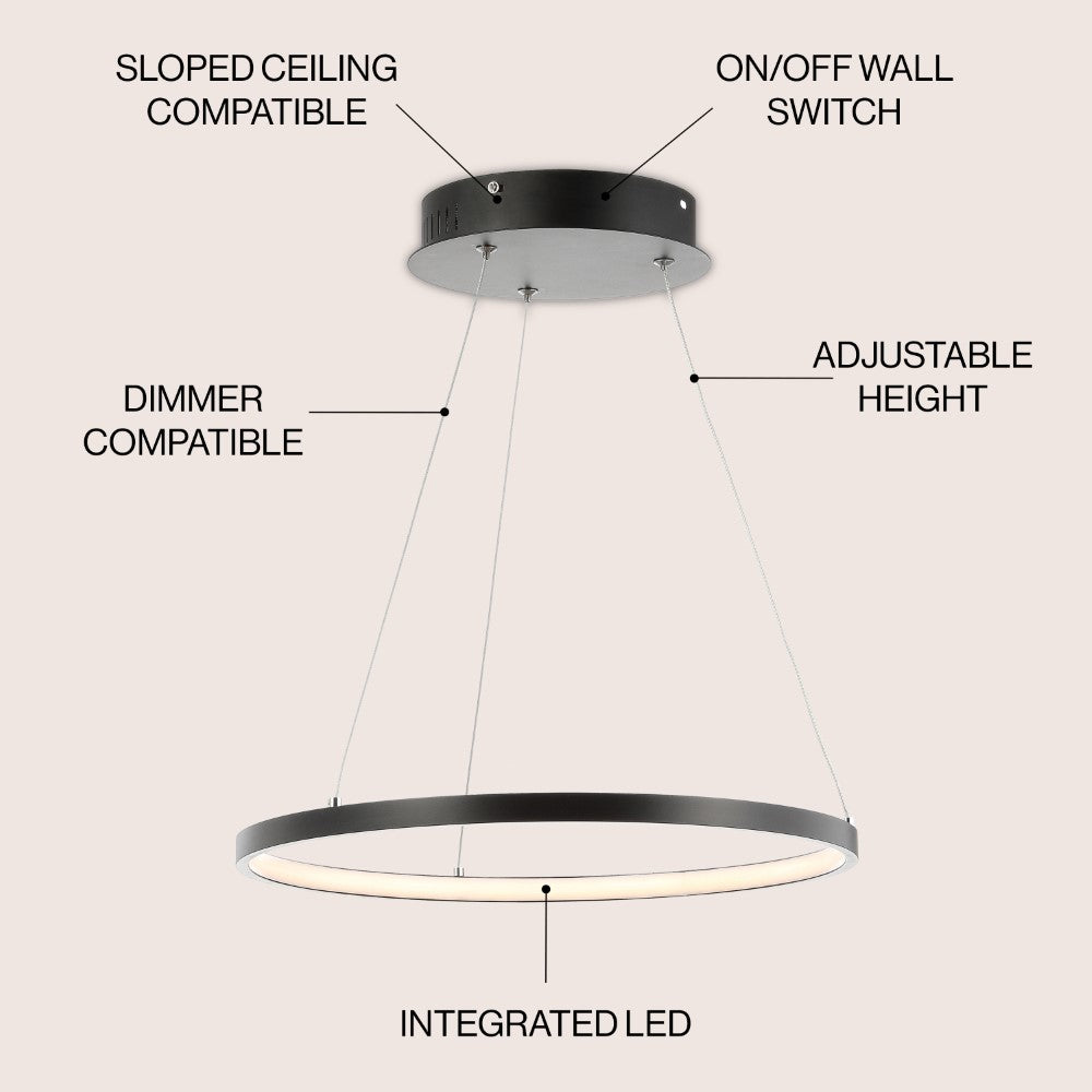 Mary Modern Contemporary Iron Integrated LED Pendant
