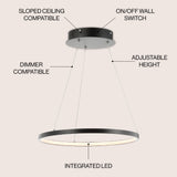 Mary Modern Contemporary Iron Integrated LED Pendant