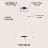 Mary Modern Contemporary Iron Integrated LED Pendant