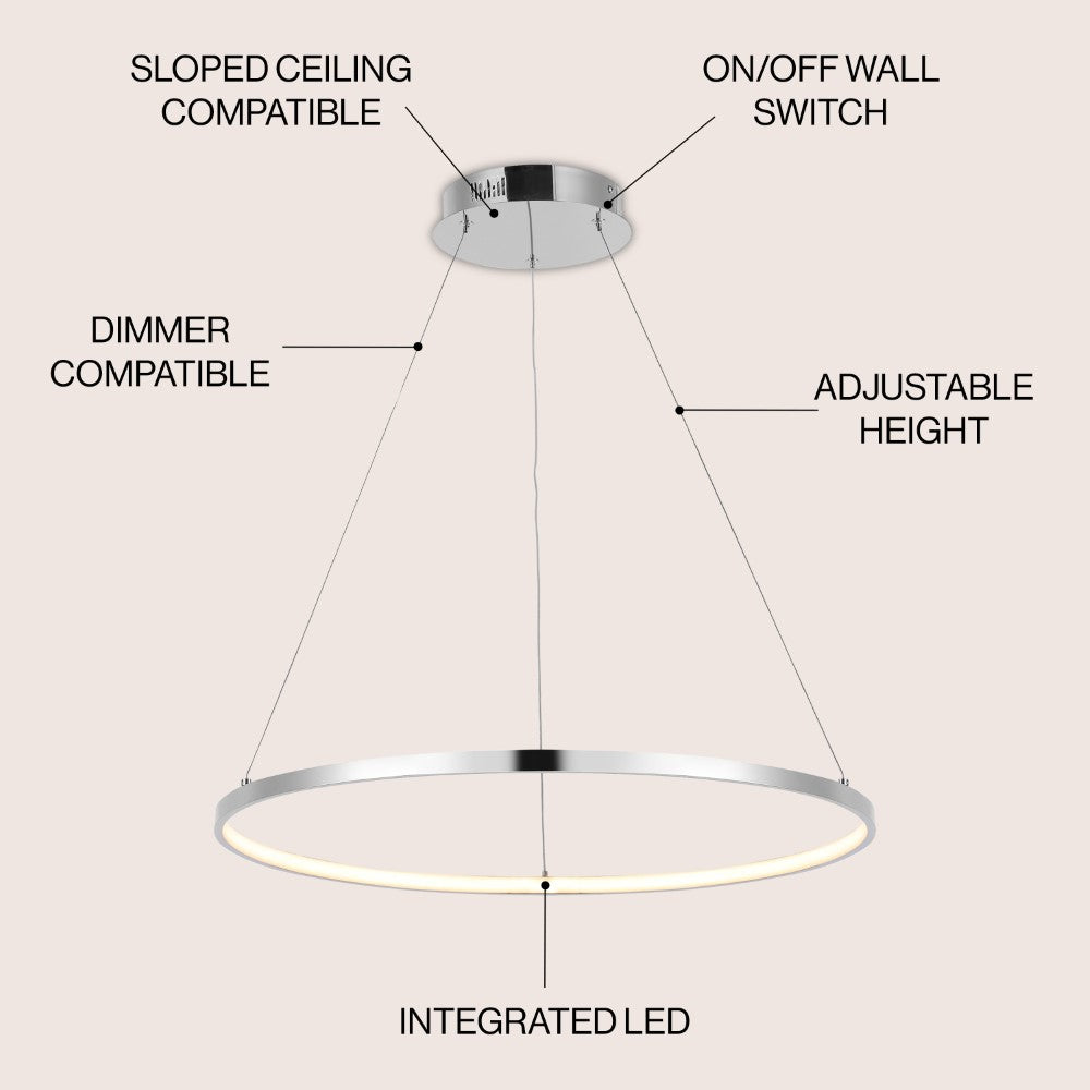 Mary Modern Contemporary Iron Integrated LED Pendant