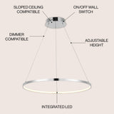 Mary Modern Contemporary Iron Integrated LED Pendant
