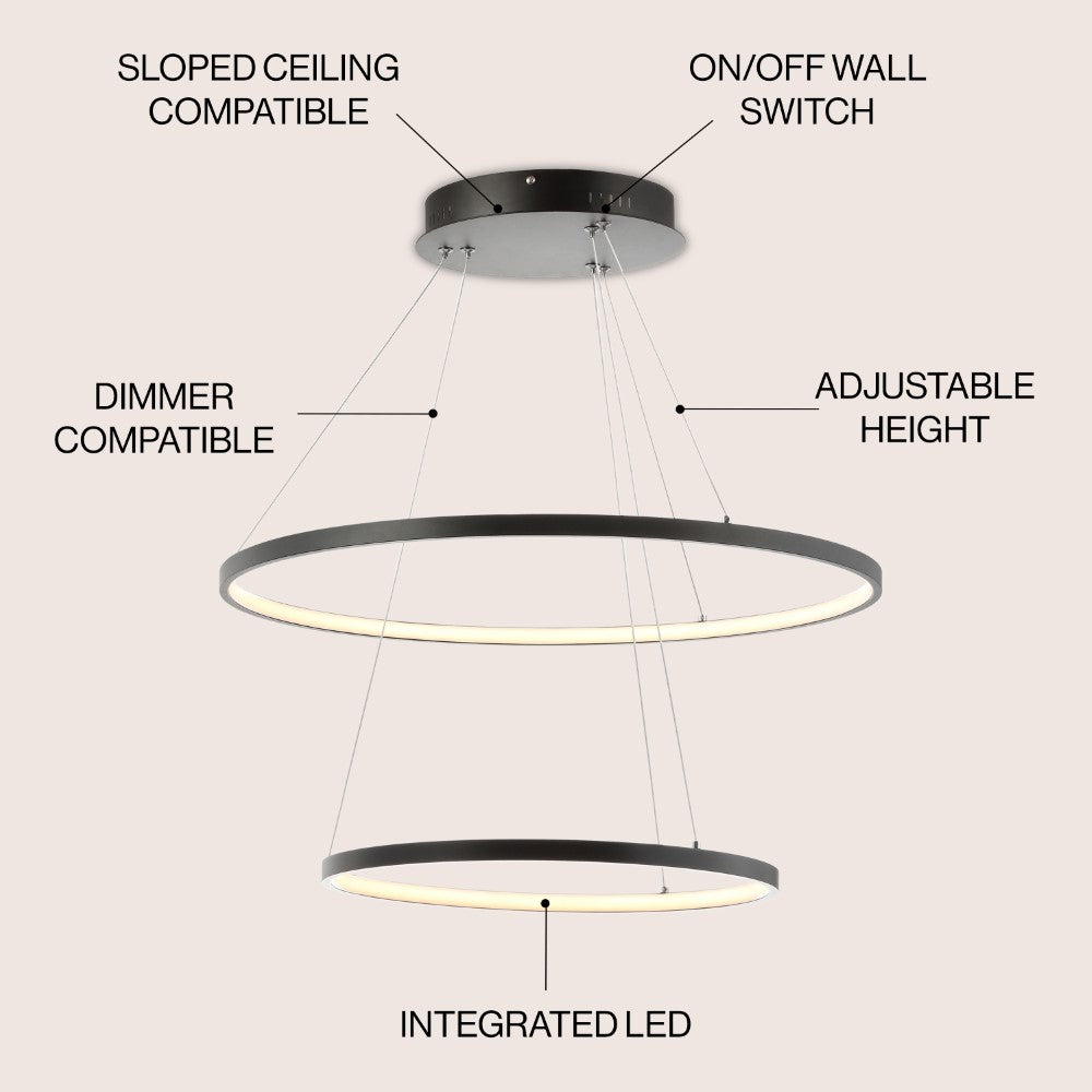 Mary Modern Contemporary Iron Integrated LED Pendant