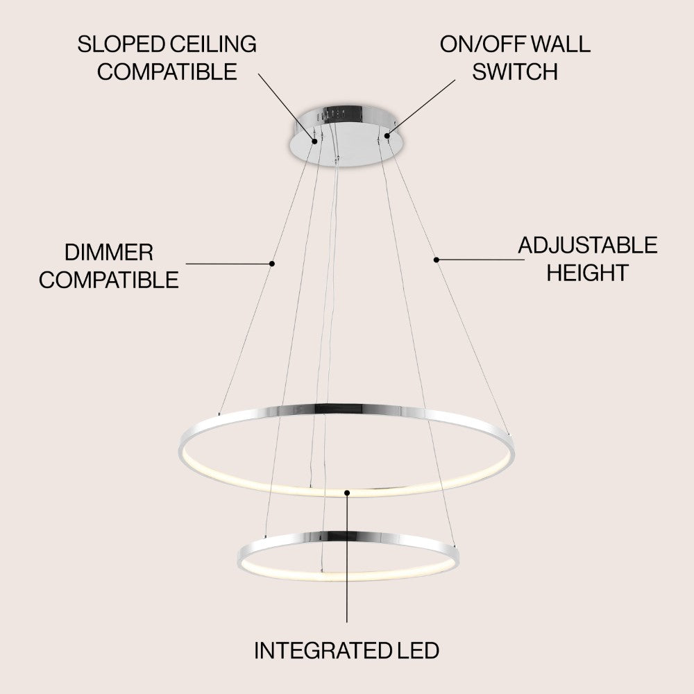 Mary Modern Contemporary Iron Integrated LED Pendant