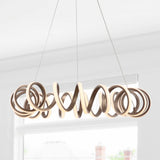 Mekong 24" Adjustable Spiral Integrated LED Metal Chandelier Ceiling Light