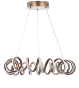 Mekong 24" Adjustable Spiral Integrated LED Metal Chandelier Ceiling Light