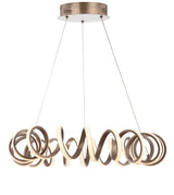 Mekong 24" Adjustable Spiral Integrated LED Metal Chandelier Ceiling Light