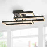 Kartong 28" Geometric Integrated LED Metal Flush Mount