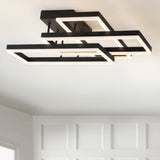 Kartong 28" Geometric Integrated LED Metal Flush Mount