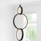Yangtze 7.75" Adjustable Integrated LED Metal Ring Pendant
