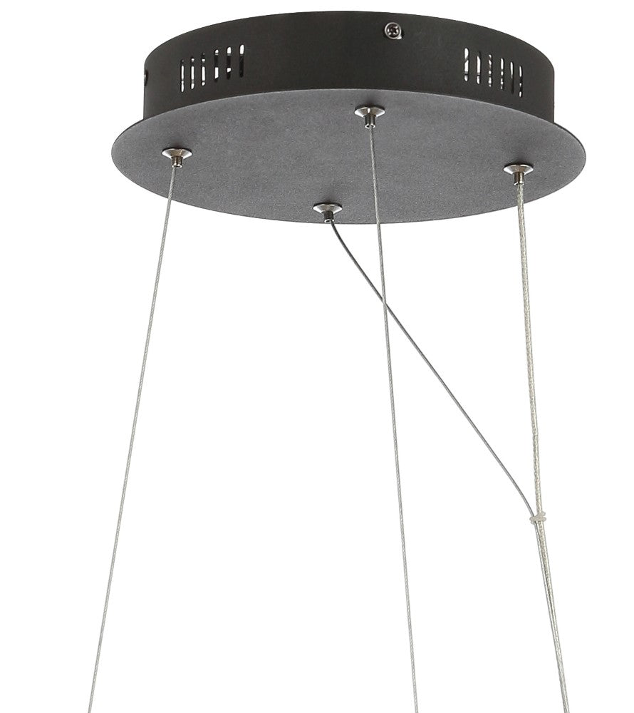 Meuse 24" Adjustable Integrated LED Modern Crystal Pendant
