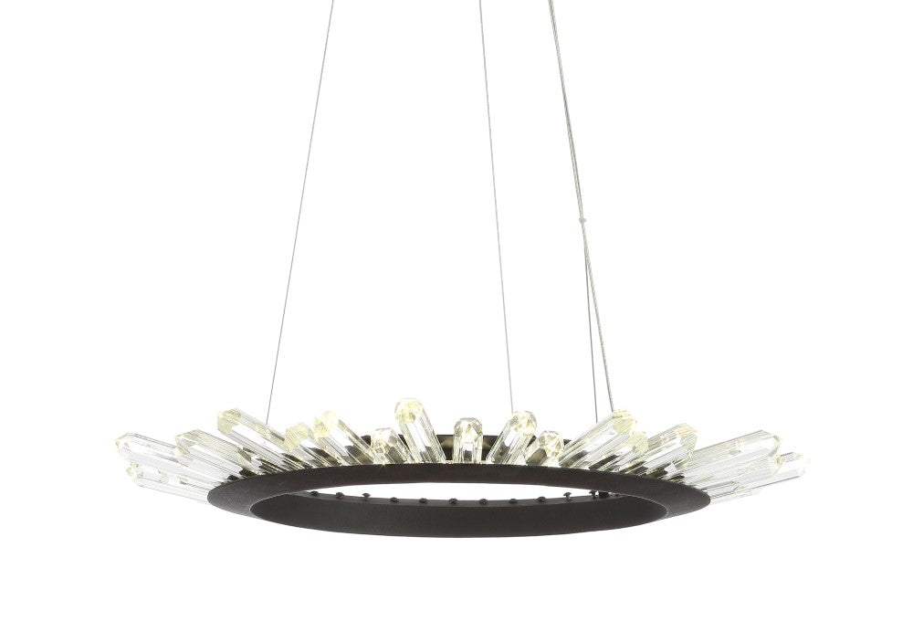 Meuse 24" Adjustable Integrated LED Modern Crystal Pendant