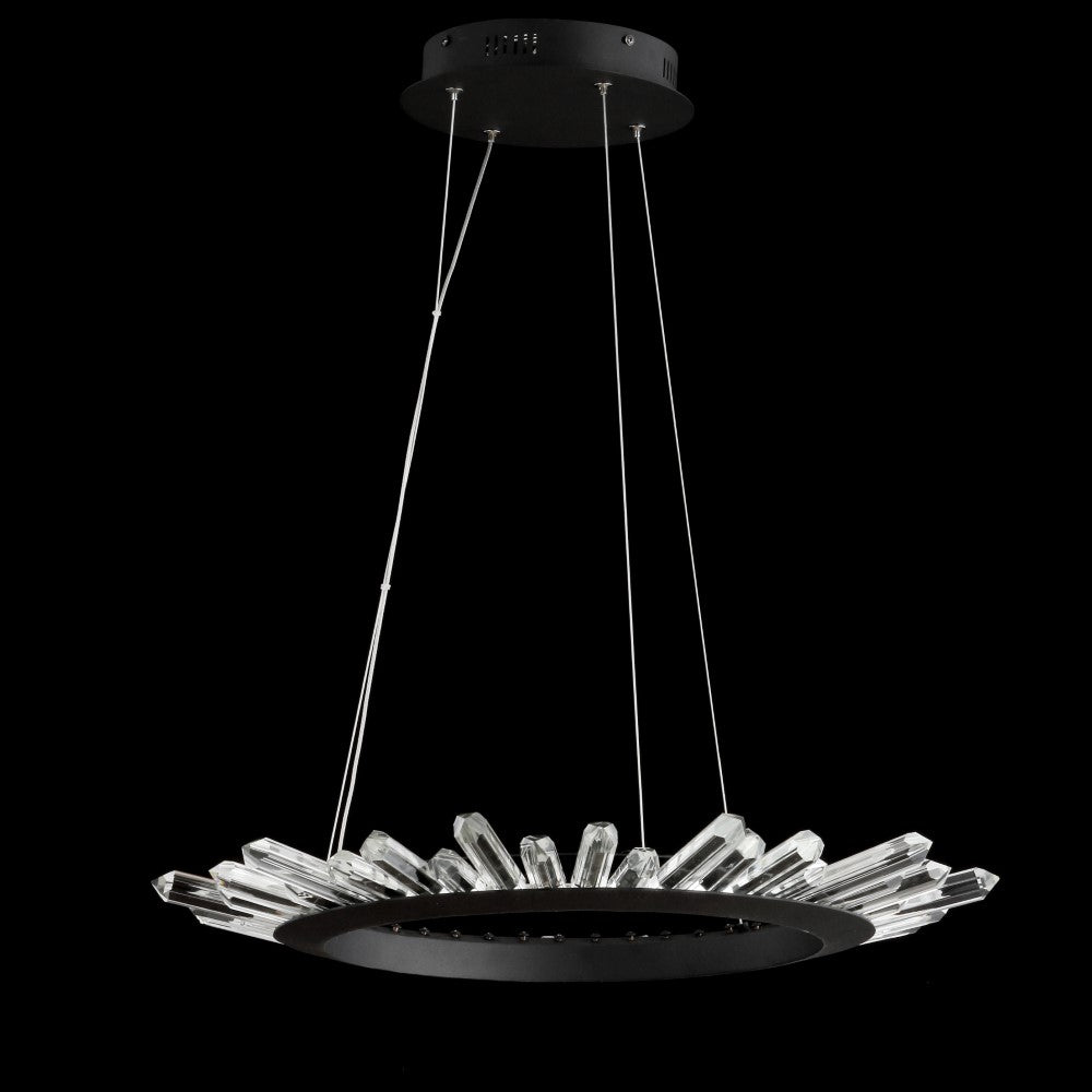 Meuse 24" Adjustable Integrated LED Modern Crystal Pendant