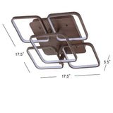 Ebro 17.5" Integrated LED Metal Flush Mount Ceiling Light