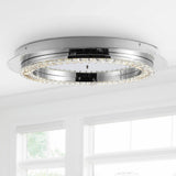 Pounde 18" Integrated Iron/Crystal Glam LED Flush Mount