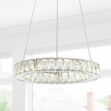Scabiosa 15.7" Adjustable Integrated LED Metal/Crystal Pendant