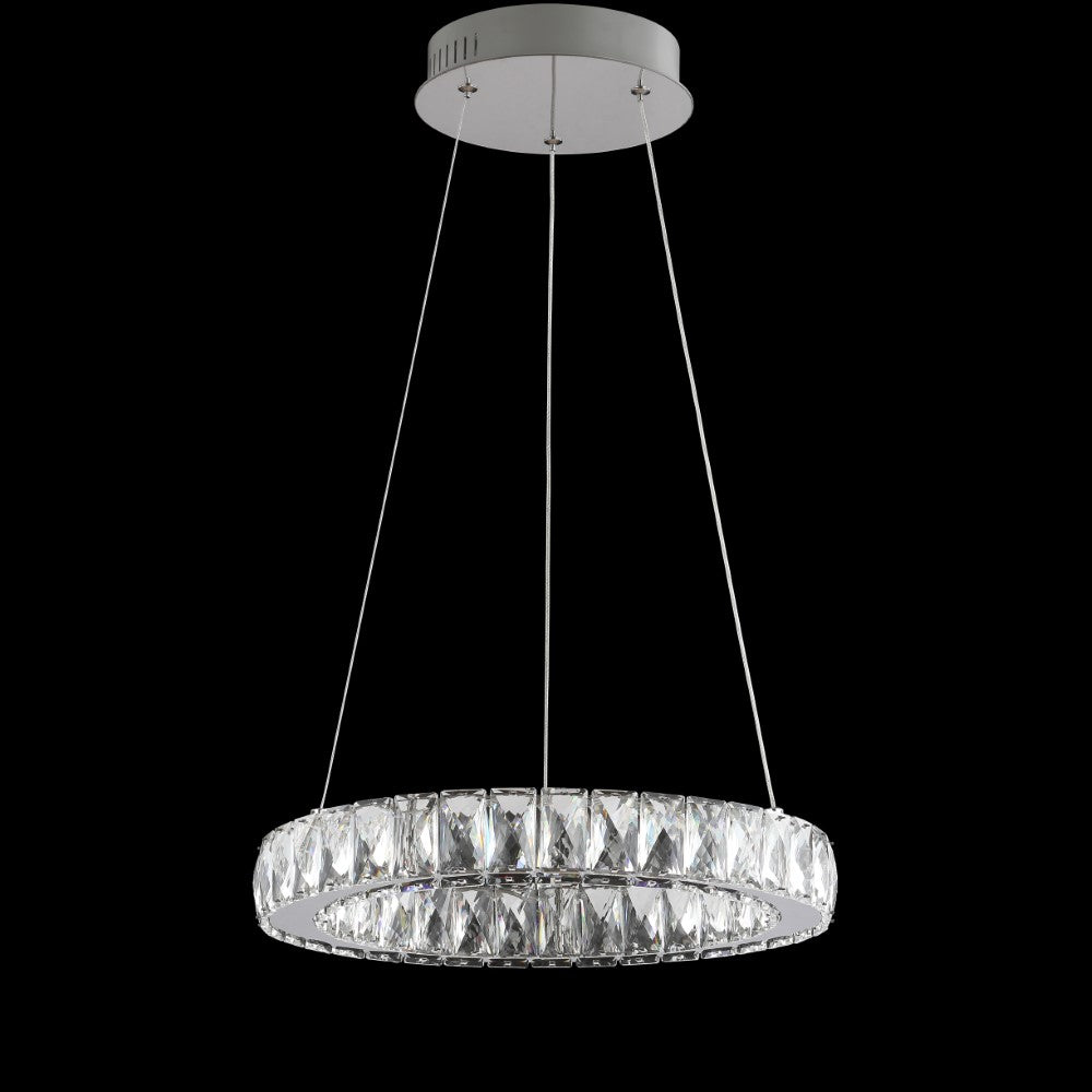 Scabiosa 15.7" Adjustable Integrated LED Metal/Crystal Pendant
