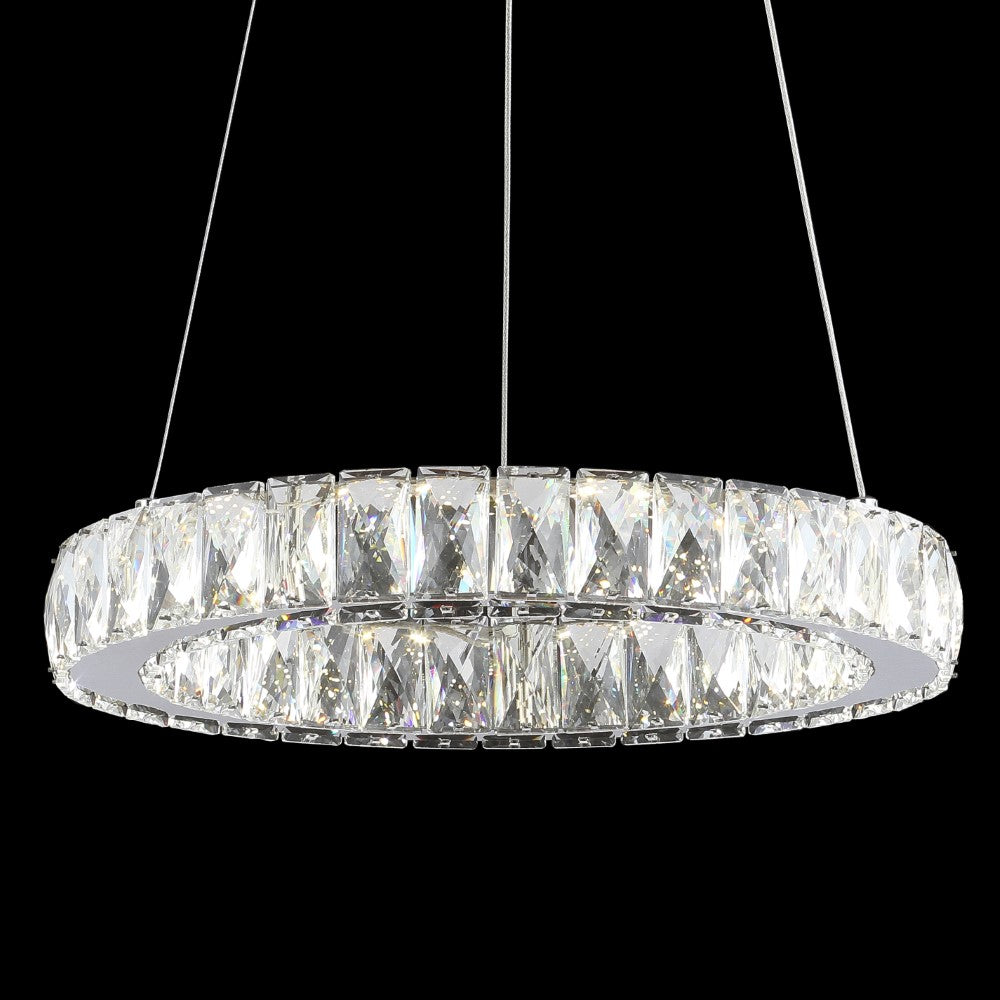 Scabiosa 15.7" Adjustable Integrated LED Metal/Crystal Pendant