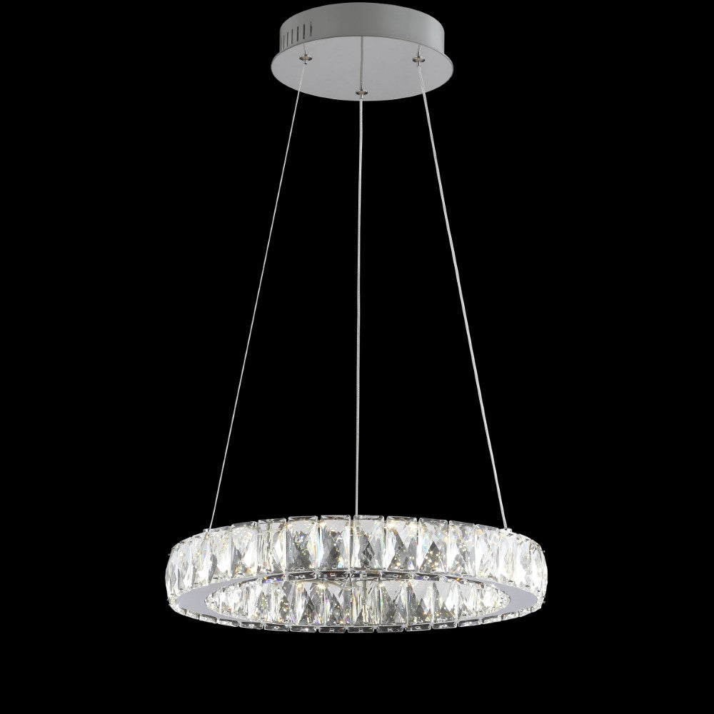 Scabiosa 15.7" Adjustable Integrated LED Metal/Crystal Pendant