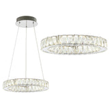 Scabiosa 15.7" Adjustable Integrated LED Metal/Crystal Pendant