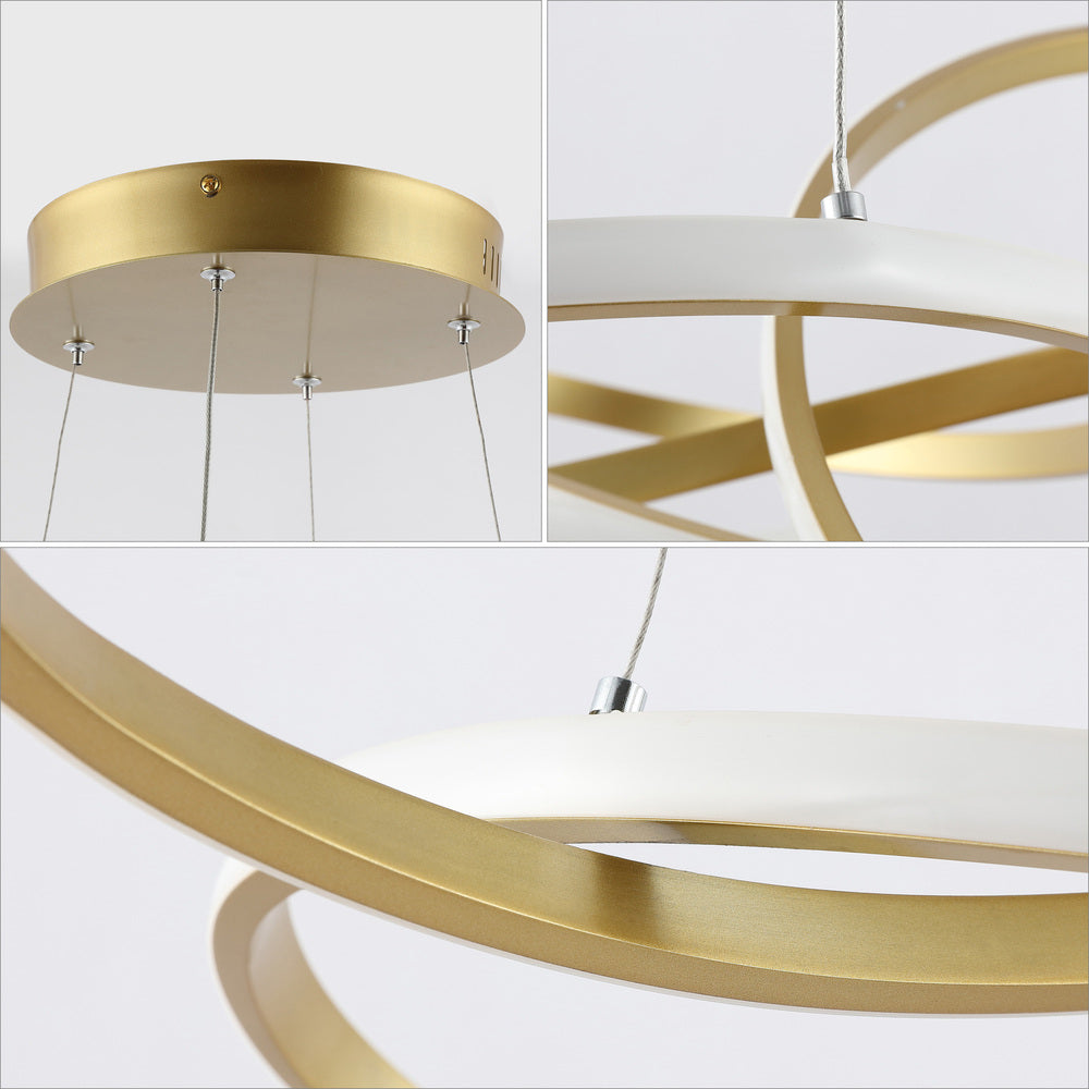 Angel 25" Abstract Integrated LED Metal Adjustable Pendant