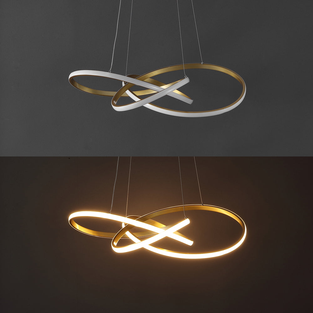 Angel 25" Abstract Integrated LED Metal Adjustable Pendant