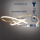 Angel 25" Abstract Integrated LED Metal Adjustable Pendant