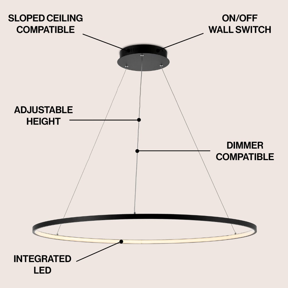 Mary Modern Contemporary Iron Integrated LED Pendant