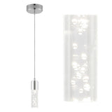 Hubbard 4.75" Bubble Acrylic/Iron Modern Minimalist Integrated LED Pendant