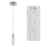 Hubbard 4.75" Bubble Acrylic/Iron Modern Minimalist Integrated LED Pendant