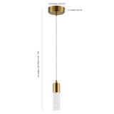 Hubbard 4.75" Bubble Acrylic/Iron Modern Minimalist Integrated LED Pendant