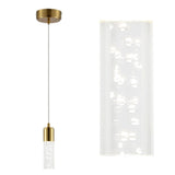 Hubbard 4.75" Bubble Acrylic/Iron Modern Minimalist Integrated LED Pendant