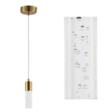 Hubbard 4.75" Bubble Acrylic/Iron Modern Minimalist Integrated LED Pendant