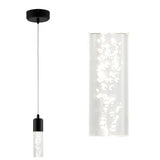 Hubbard 4.75" Bubble Acrylic/Iron Modern Minimalist Integrated LED Pendant
